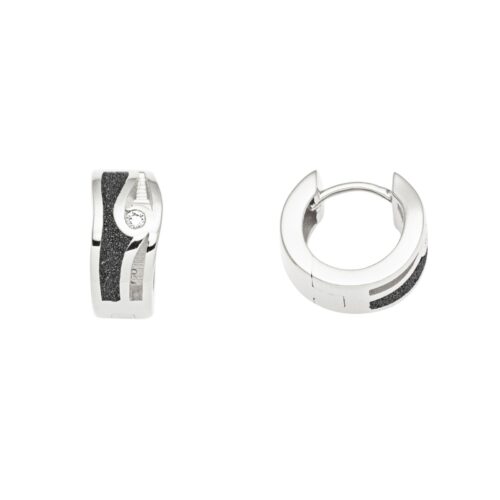 DUR Schmuck Creole MAUI Lavasand & Zirkonia, Silber 925/- rhodiniert (O5672)