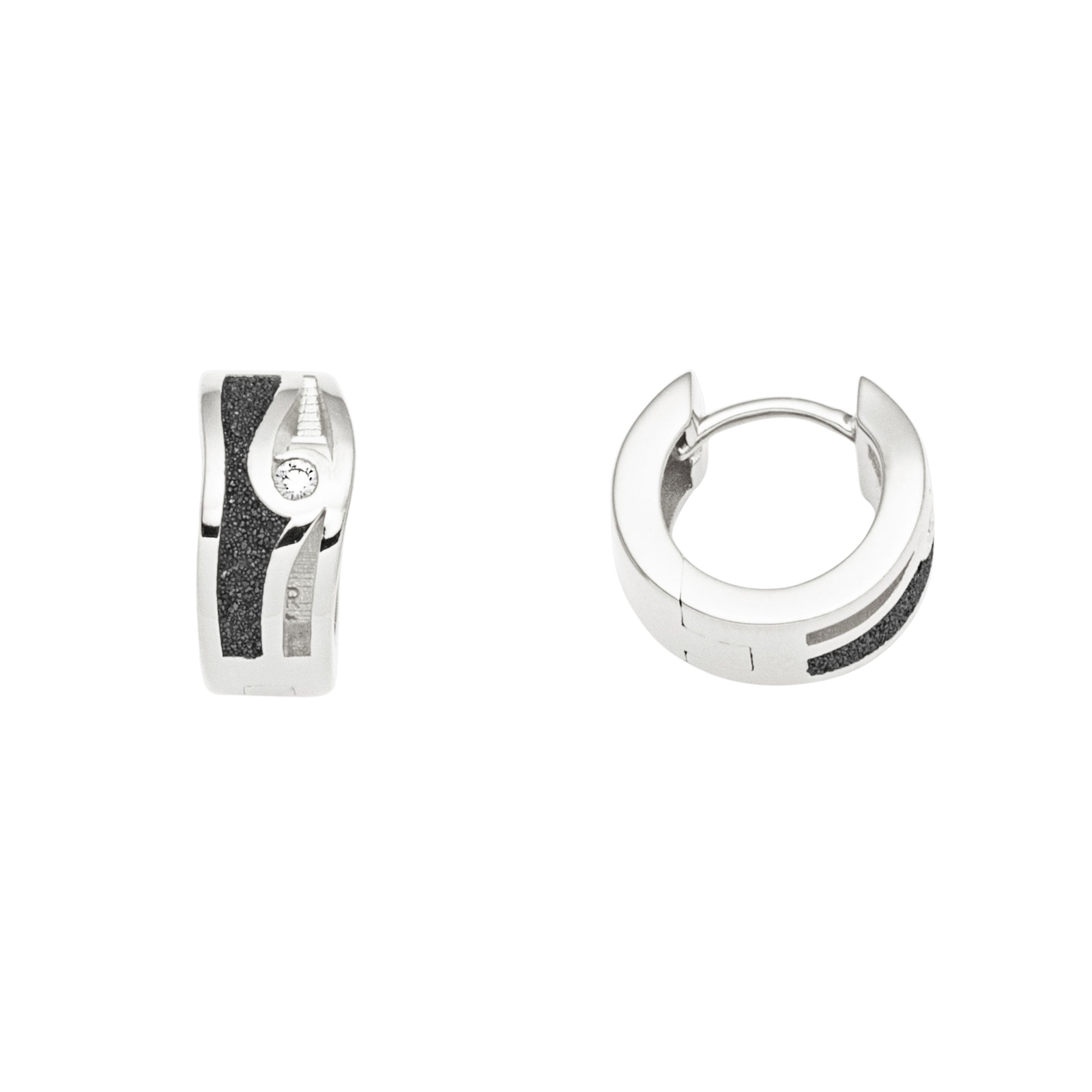 DUR Schmuck Creole MAUI Lavasand & Zirkonia, Silber 925/- rhodiniert (O5672) – Bild 1