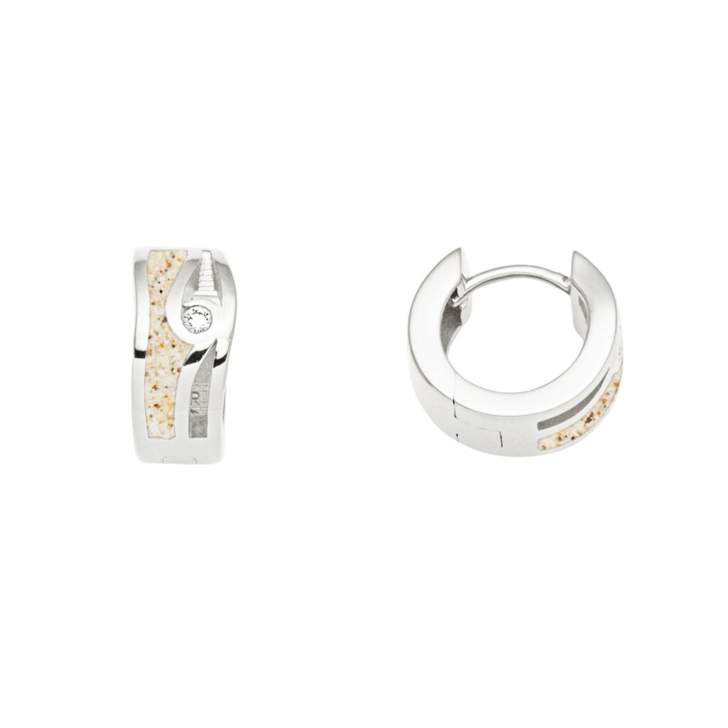 DUR Schmuck Creole MAUI Strandsand & Zirkonia, Silber 925/- rhodiniert (O5671)