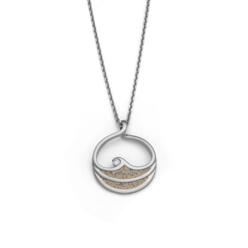 DUR Schmuck Anhänger MAUI Strandsand & Zirkonia, Silber 925/- rhodiniert (P4828)