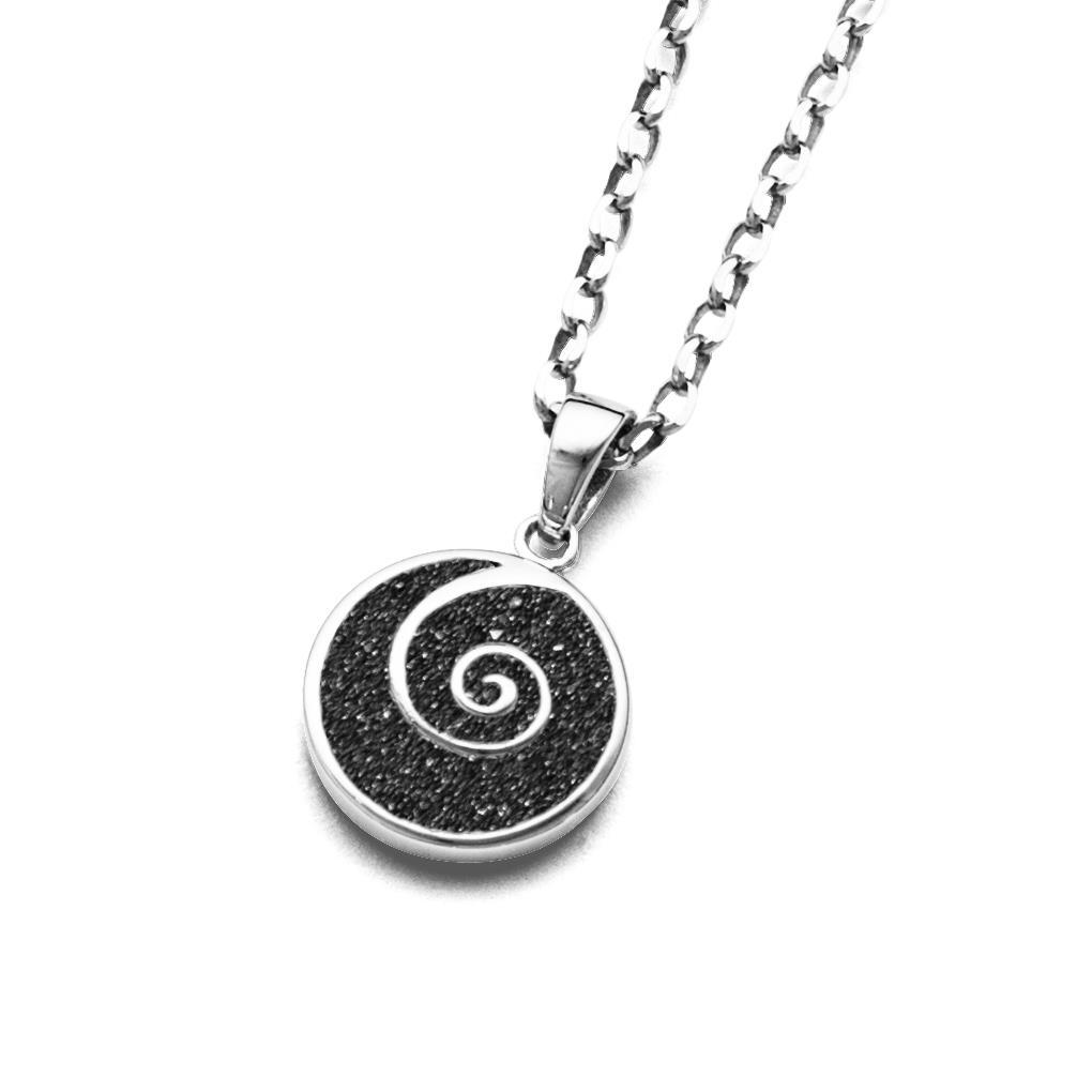 DUR Schmuck Anhänger LAVASAND SPIRALE Silber 925/- (P2931) – Bild 1