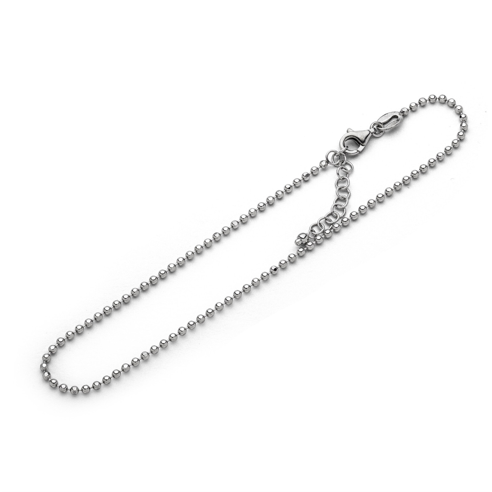 DUR Schmuck Fußkette Silber 925/- rhodiniert 22,5cm + 3cm Verlängerung (A1596) – Bild 1