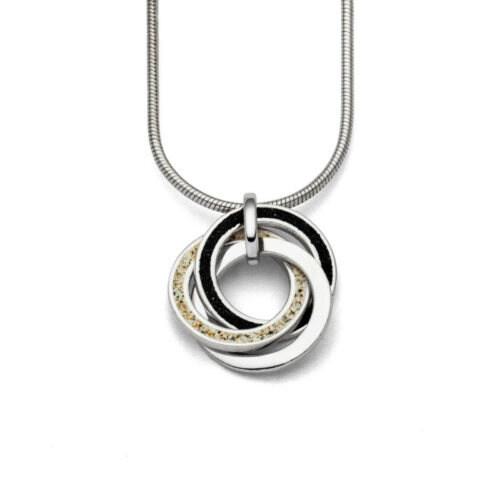 DUR Schmuck Anhänger MARINA 2.0 Strandsand, Lavasand, Silber 925/- (P3135)