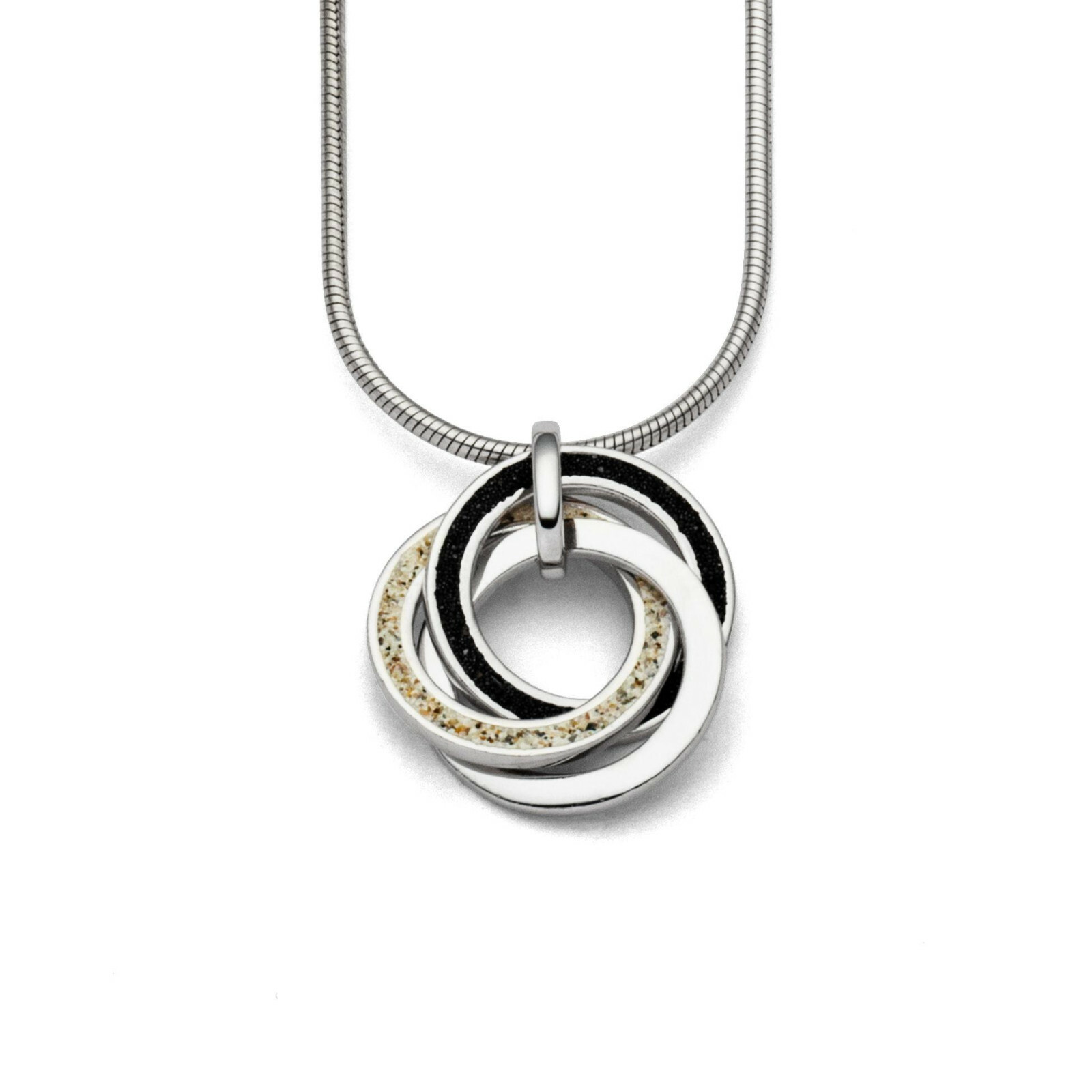 DUR Schmuck Anhänger MARINA 2.0 Strandsand, Lavasand, Silber 925/- (P3135) – Bild 1