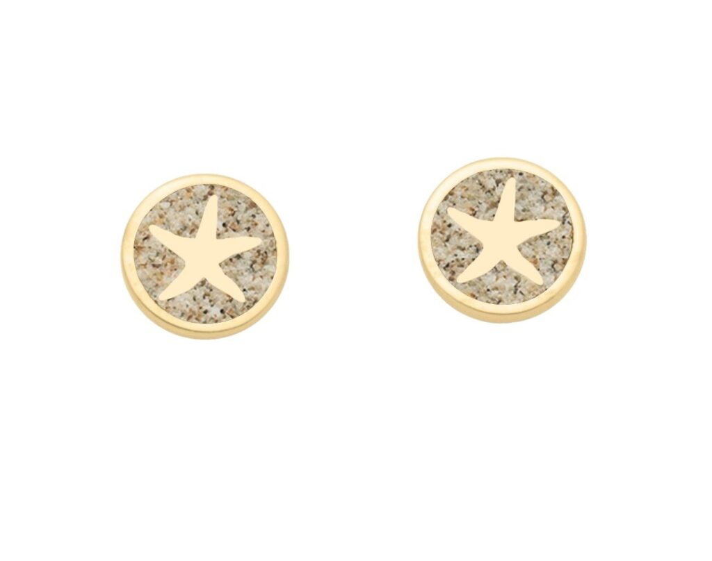 DUR Schmuck Ohrstecker TRAUM, Strandsand, Silber 925/- vergoldet (O5455)