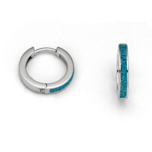 DUR Damen Creole MARINA blauer Steinsand, Silber 925/- rhodiniert (O5284)