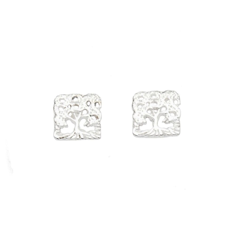 DUR Schmuck Ohrstecker Lebensbaum Silber 925/- (O4953)