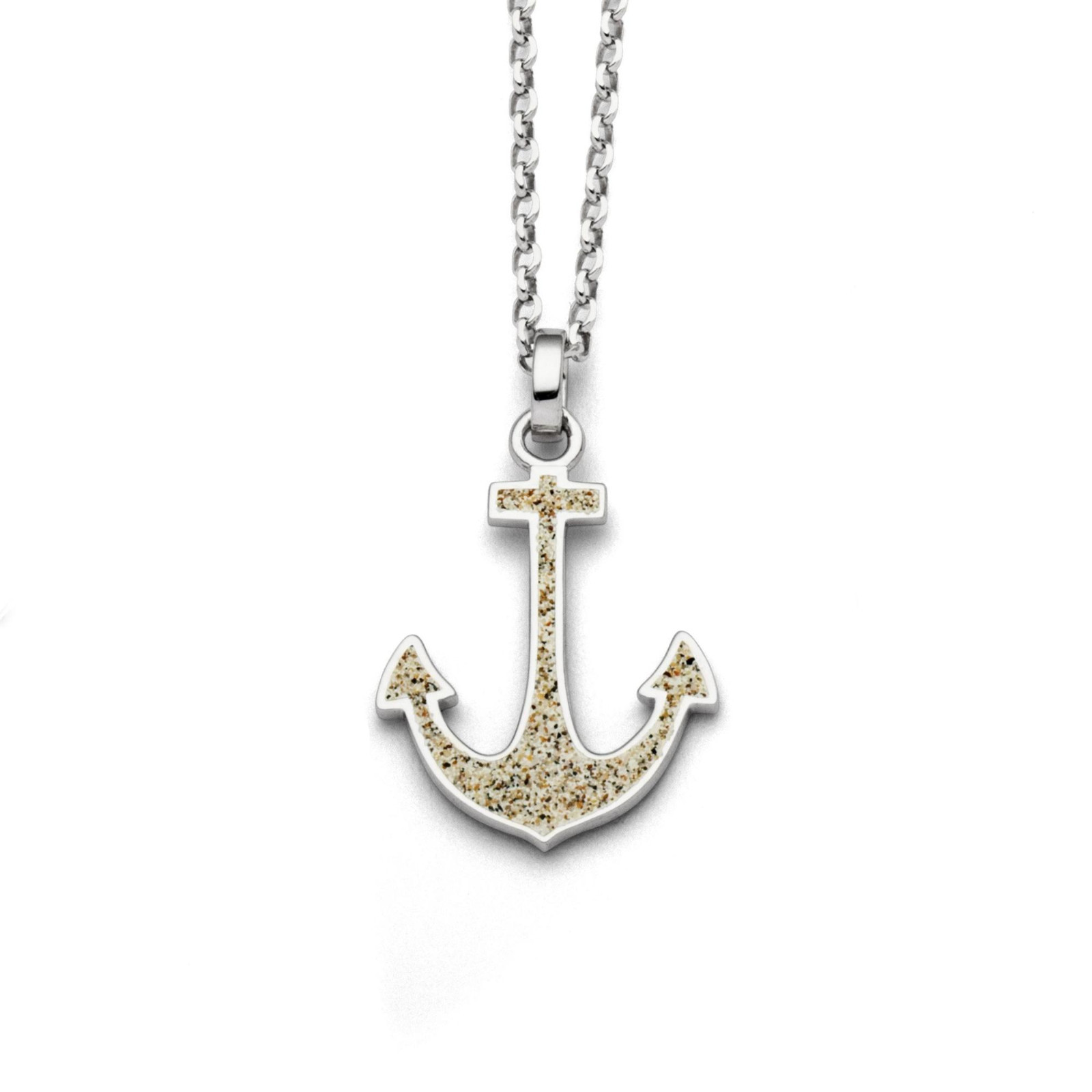 DUR Schmuck Anhänger ANKER Strandsand, Silber 925/- rhodiniert (P3060) – Bild 1