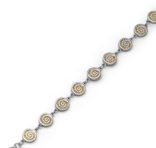 DUR Schmuck Armband SPIRALE 2.0 Strandsand Silber 925/- rhod.- 18,5cm (A1647)
