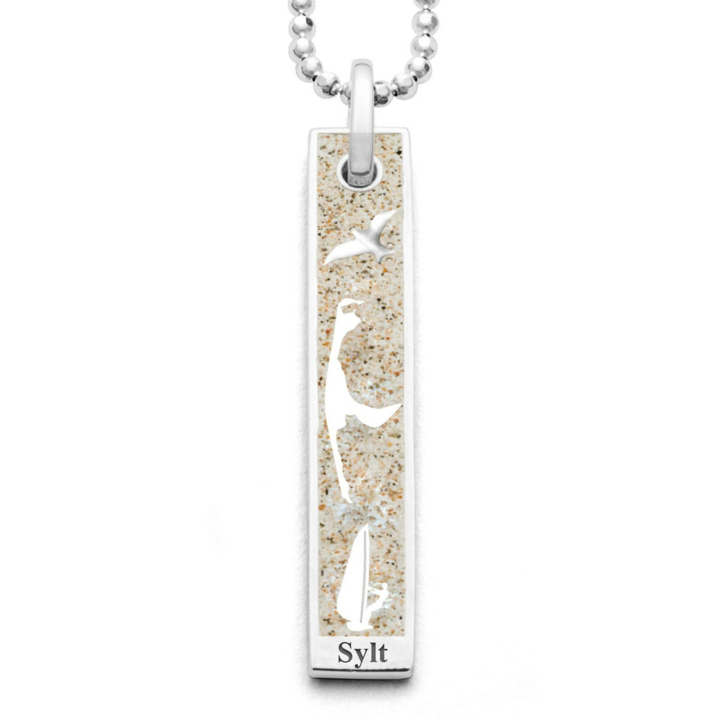 DUR Schmuck Unisex Anhänger SYLT Strandsand, Silber 925/- rhodiniert (P3200)
