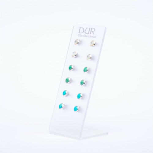 DUR Schmuck runde Ohrstecker Silber 925/- 6mm (S1445)