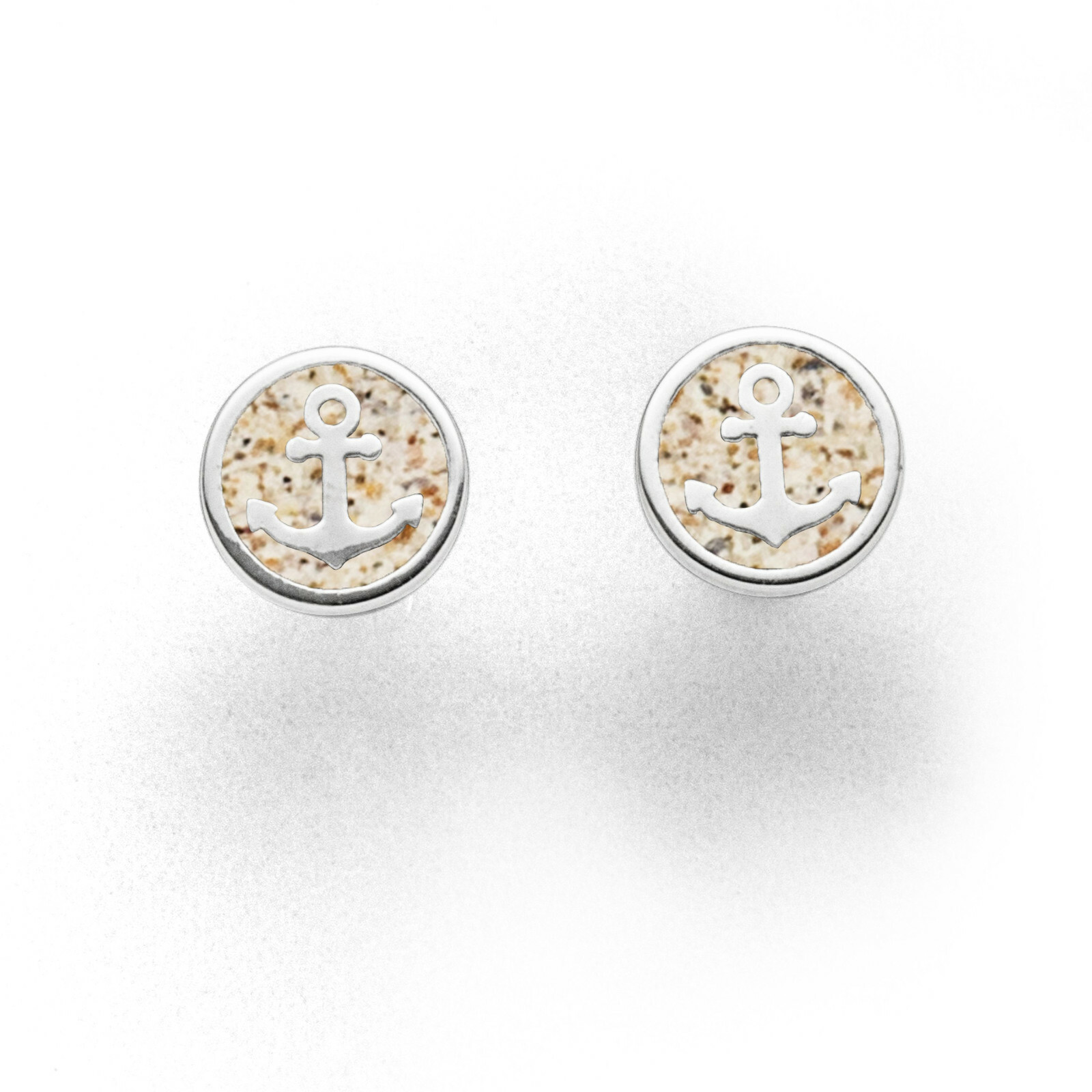 DUR Schmuck Ohrstecker HOFFNUNG 2.0 Strandsand, Silber 925/- rhodiniert (O5320) – Bild 1