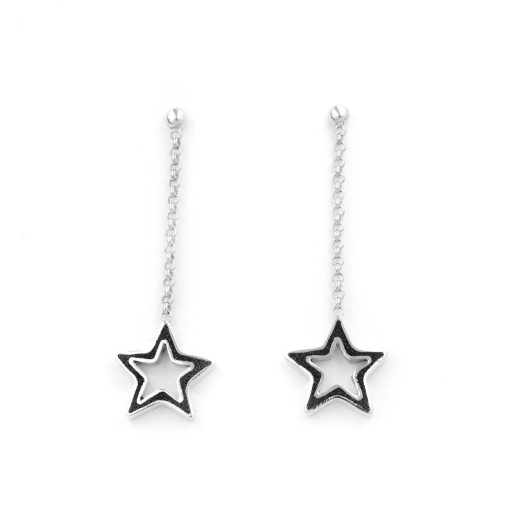 DUR Schmuck Ohrhänger STELLA Lavasand, Silber 925/-rhodiniert (O4855)