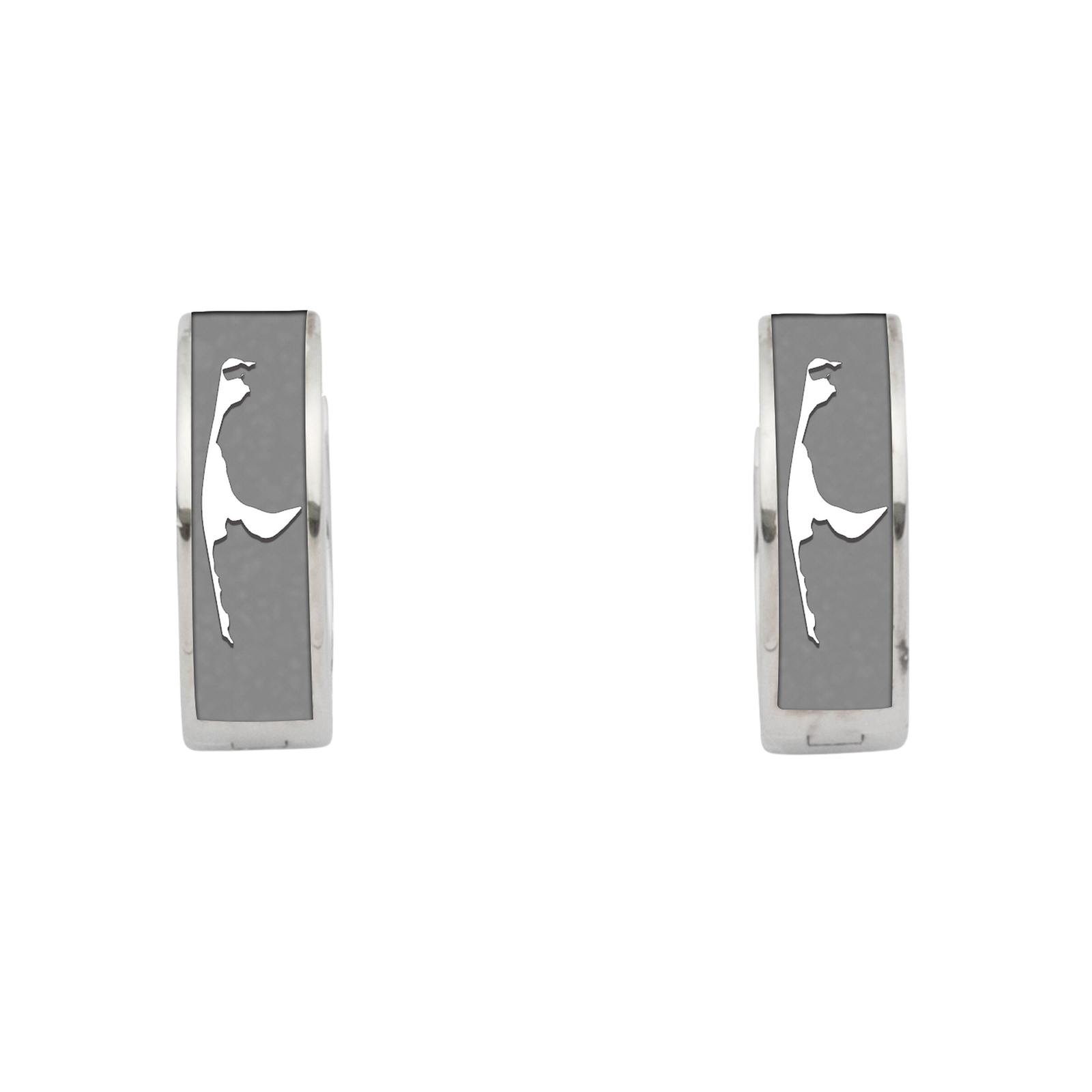 DUR Schmuck Creole SYLT dunkel Silber 925/- rhodiniert (O5491) – Bild 1