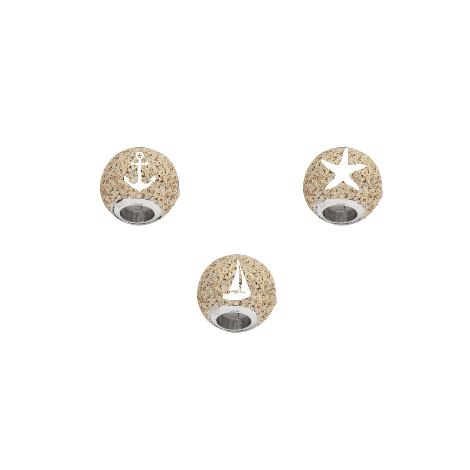 DUR Schmuck Bead Wechselperle 2.0 Strandsand Silber 925/- rhodiniert (P4497) – Bild 1