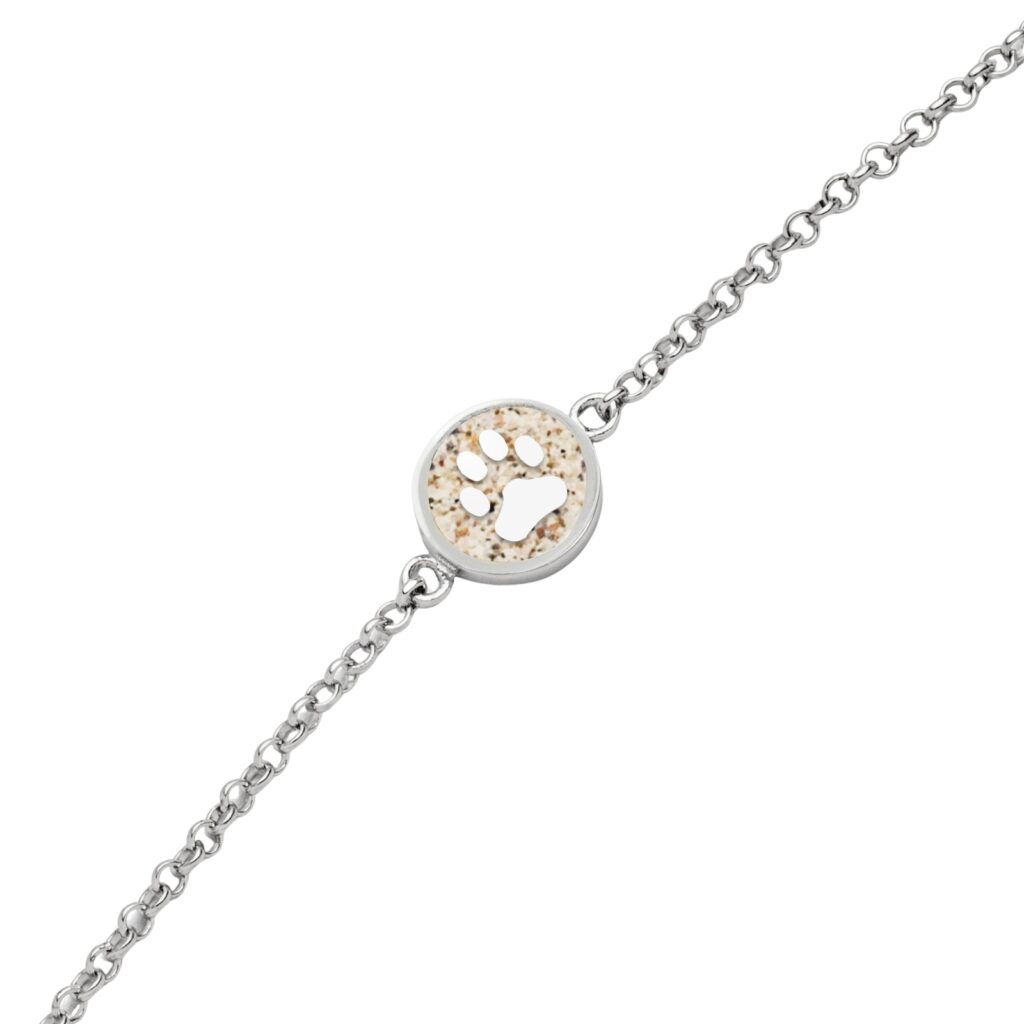 Dur Schmuck Armband 'Lucky Dog' Strandsand, Silber 925/- 16,5cm + 3cm (A1837)
