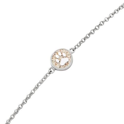 Dur Schmuck Armband 'Lucky Dog' Strandsand, Silber 925/- 16,5cm + 3cm (A1837)