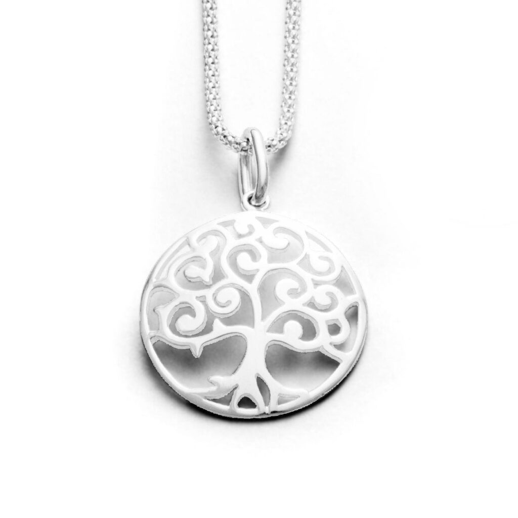 DUR Schmuck Anhänger LEBENSBAUM Silber 925/- (P2707)