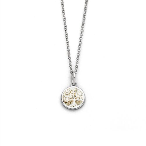 DUR Kette Baum des Lebens 2.0 Strandsand, Silber 925/- rhodiniert 45cm (K3001)
