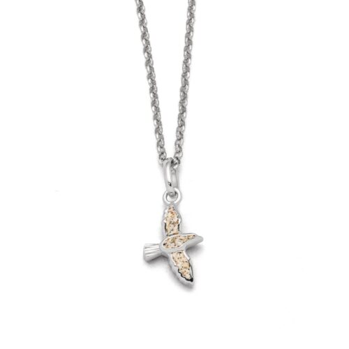 DUR Schmuck Kette 'Möwe' Strandsand Silber 925/- rhodiniert (K2765)