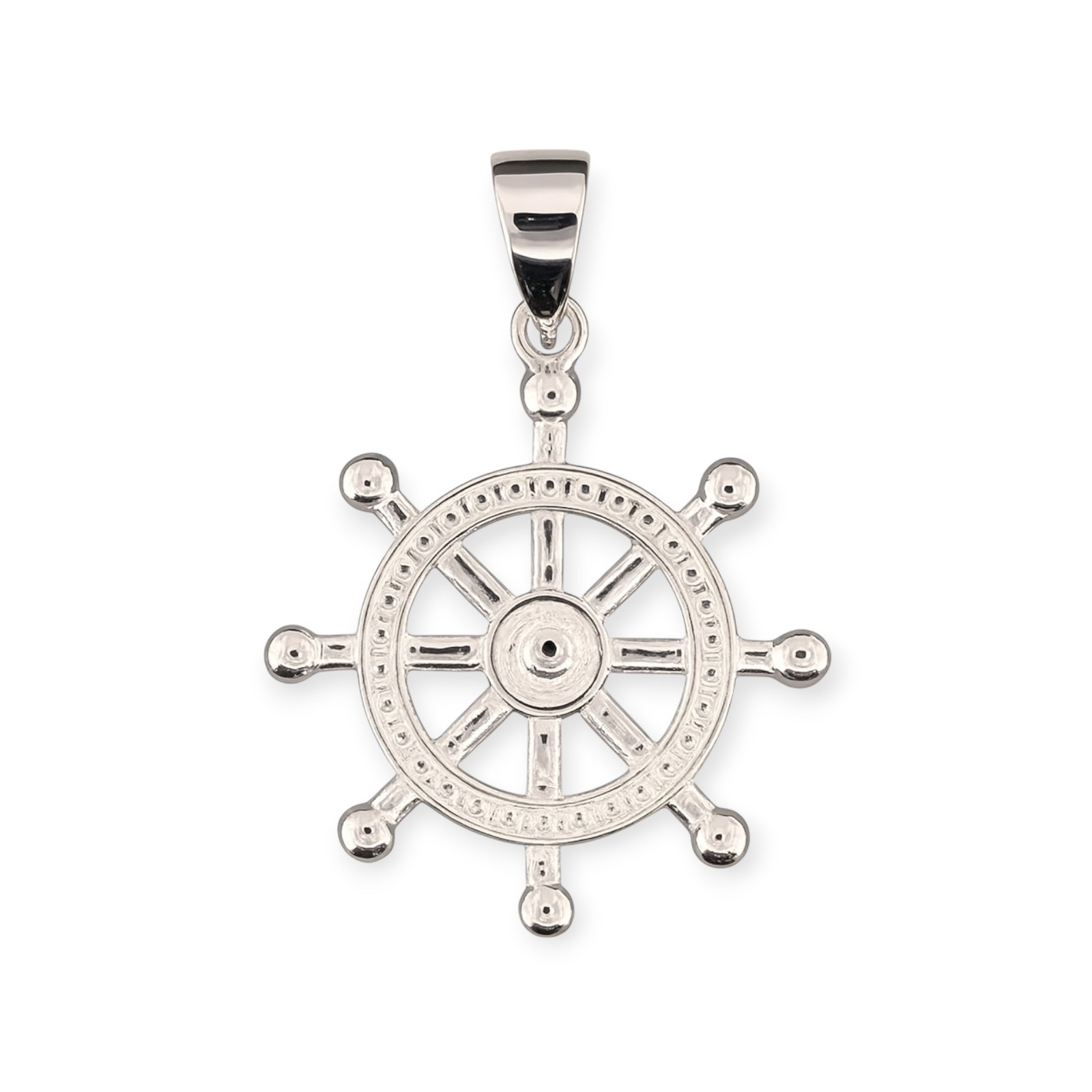 Maritimer Anhänger Steuerrad Silber 925/- 25mm (PP3308) – Bild 1