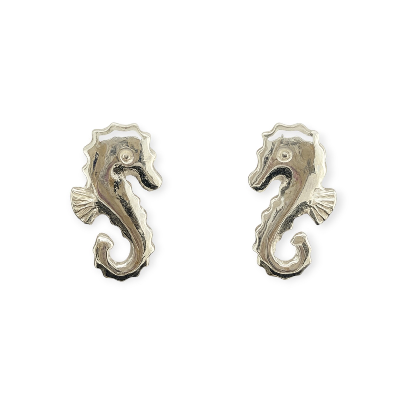 Maritimer Ohrstecker Seepferdchen Silber 925/- 11mm (EP-2899) – Bild 1