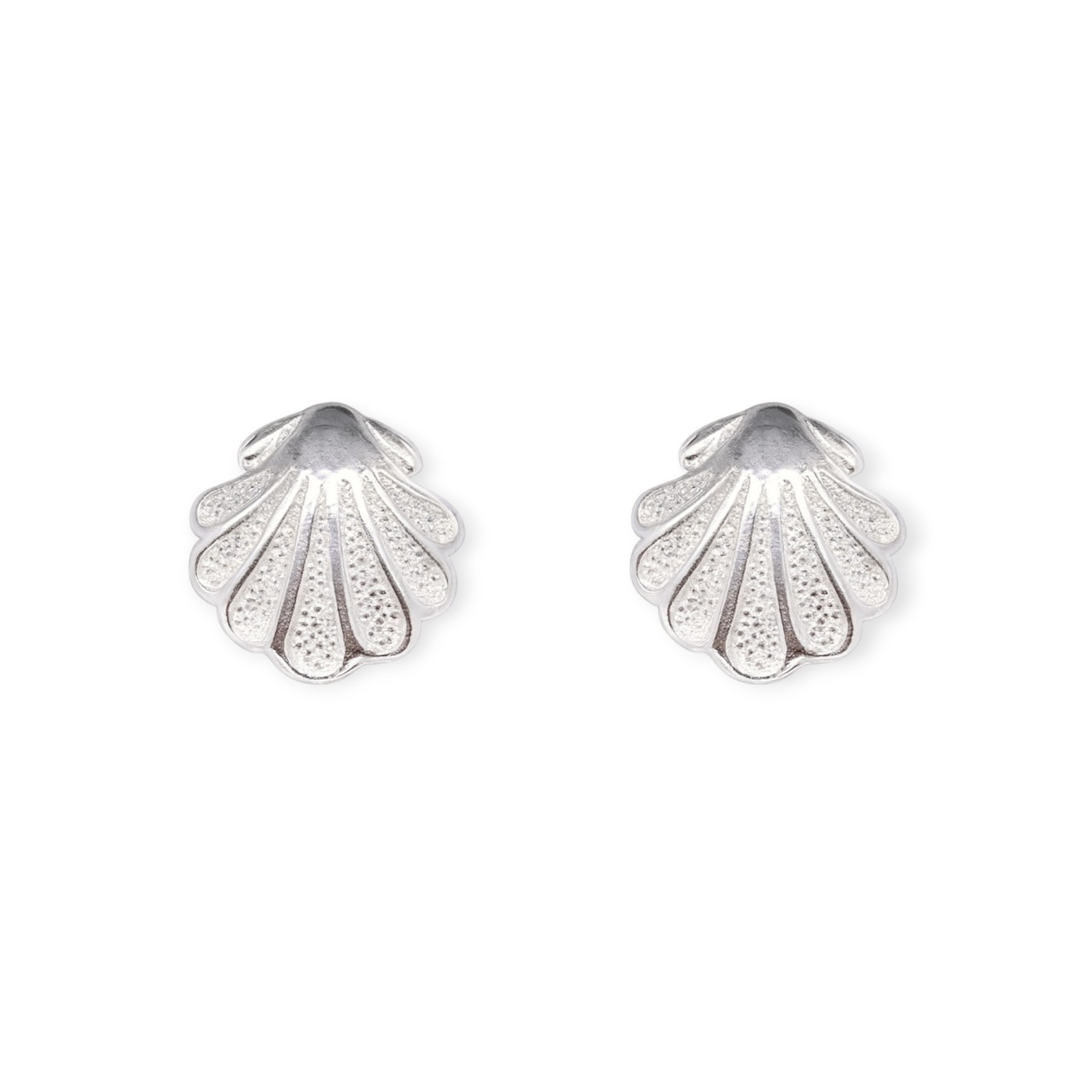 Maritimer Ohrstecker Muschel Silber 925/- 11mm (EP-2850) – Bild 1