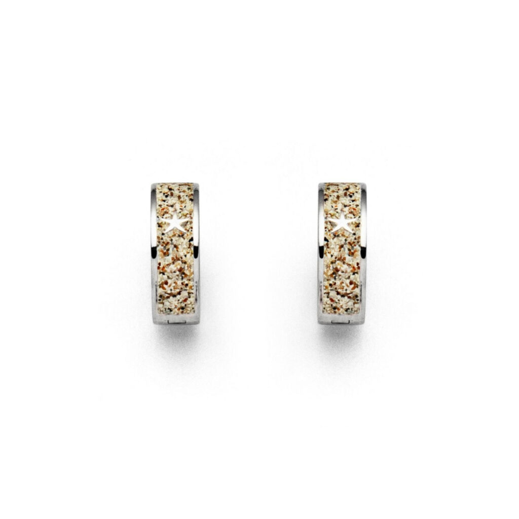 DUR Schmuck Creole TRAUM Strandsand, Silber 925/- rhodiniert (O5228)