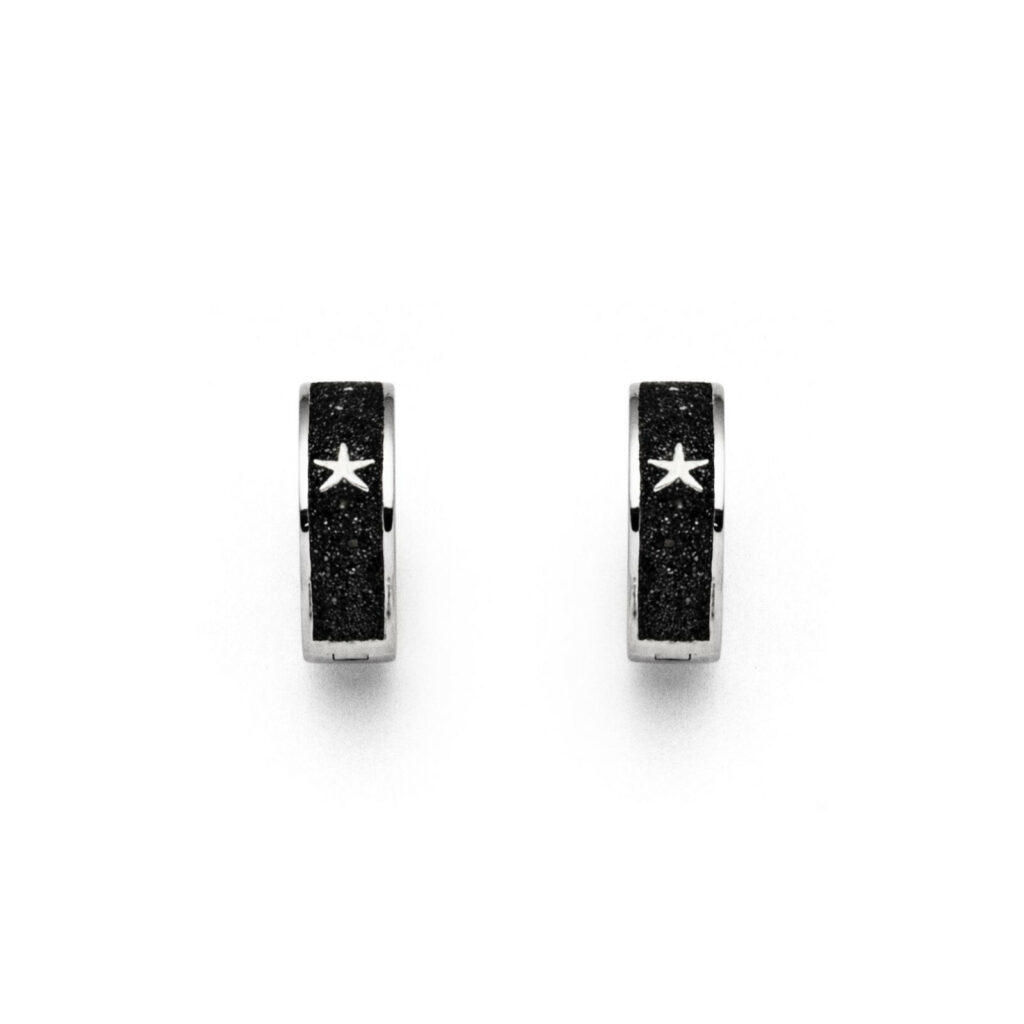 DUR Schmuck Creole TRAUM Lavasand, Silber 925/- rhodiniert (O5229)
