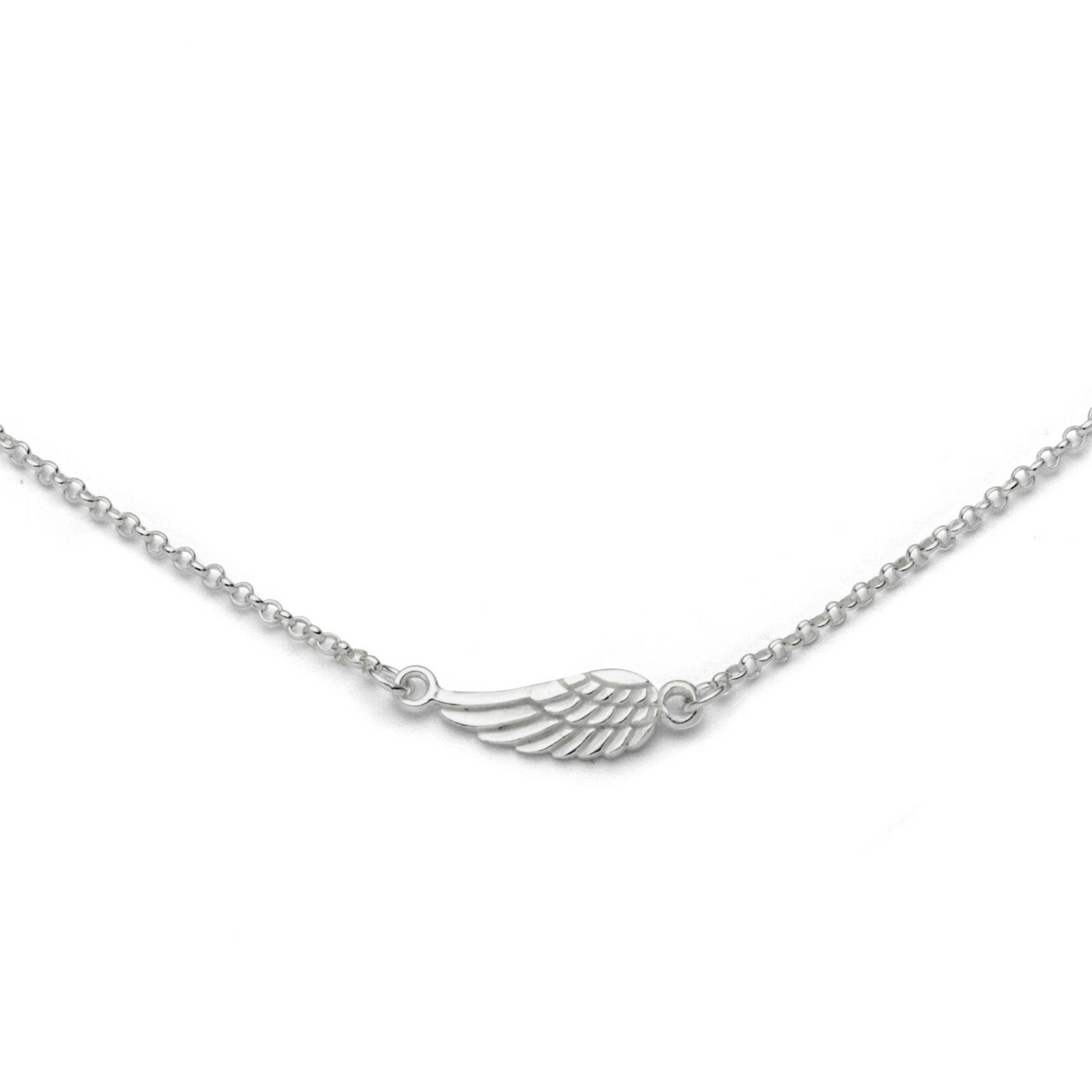 DUR Schmuck Kette ENGELSFLÜGEL Silber 925/-, Länge 42cm + 3cm (K2361) – Bild 1