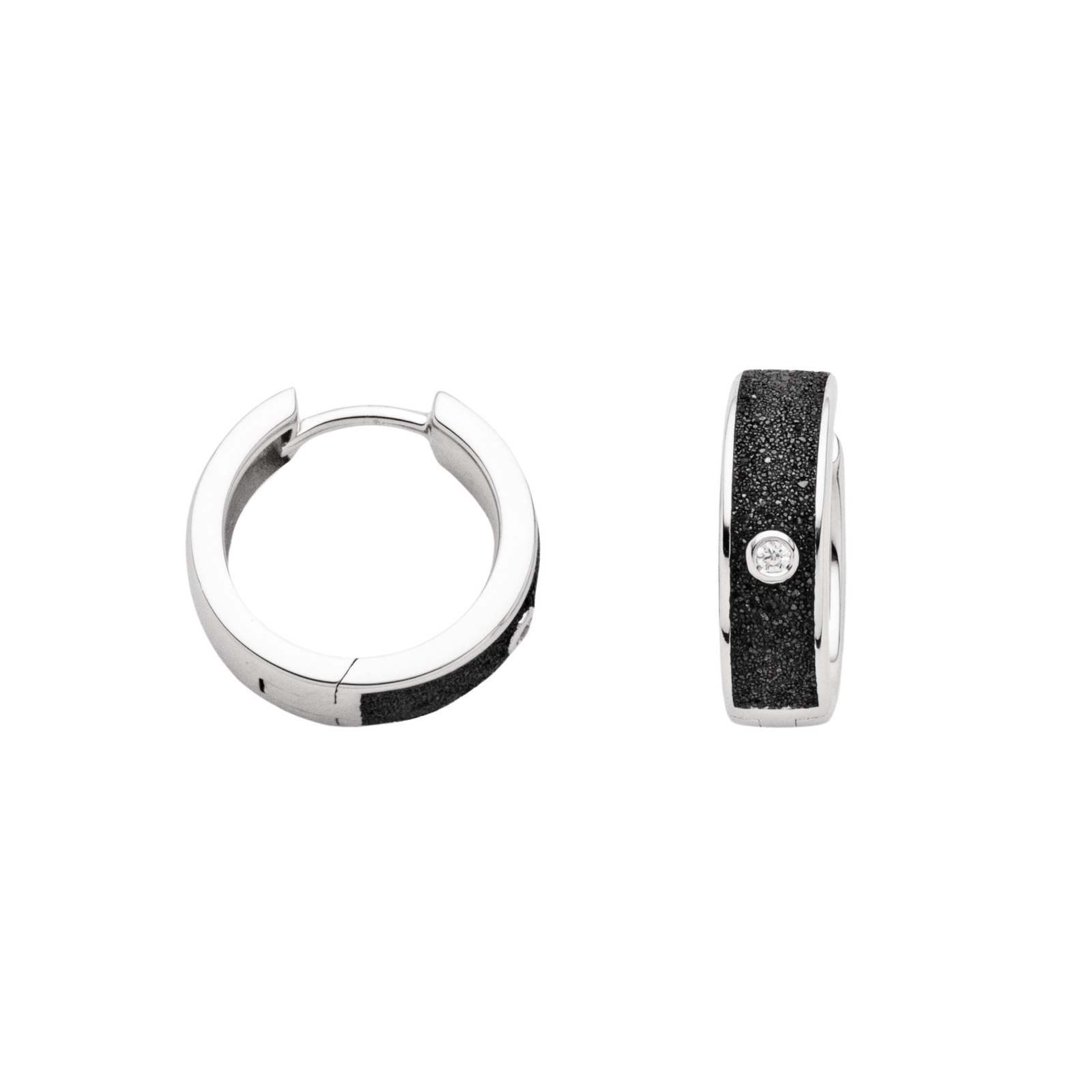 DUR Schmuck Creole NORDLICHT Lavasand Zirkonia, Silber 925/- rhodiniert (O5565) – Bild 1