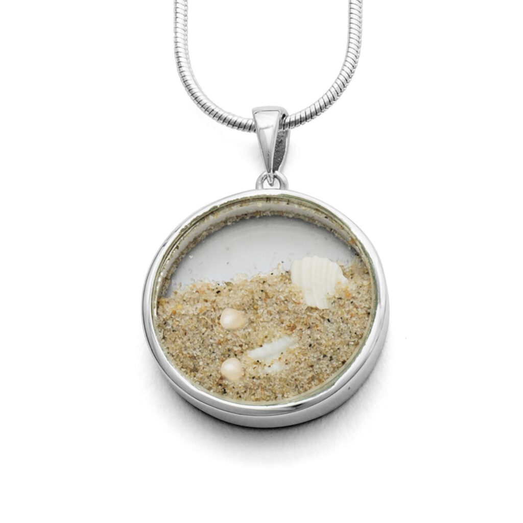 DUR Schmuck Anhänger SANDSTURM Strandsand, Silber 925/- rhodiniert ( P2936 )