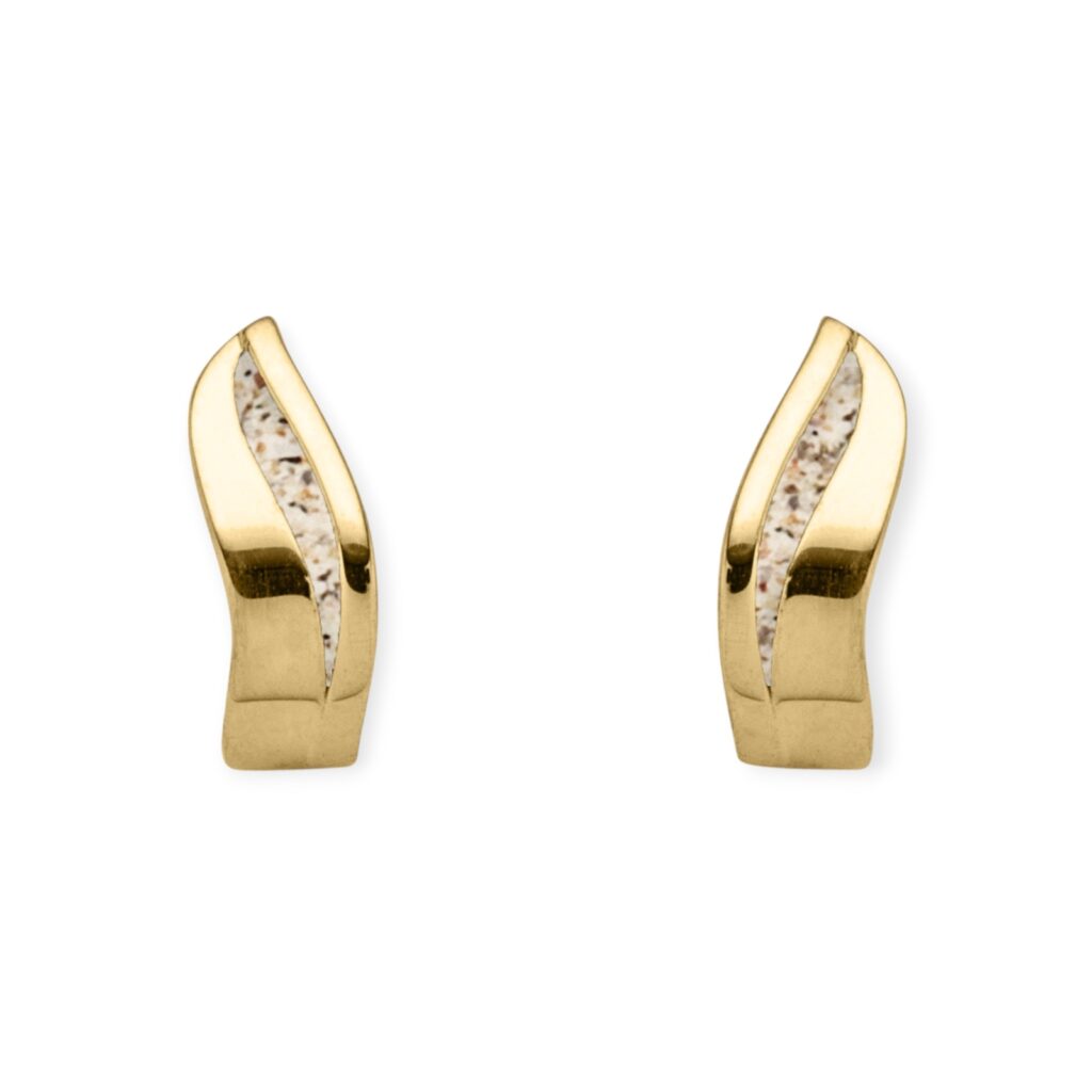 DUR Schmuck Creole SILBERSCHWEIF Strandsand Silber 925/- vergoldet (O5499)