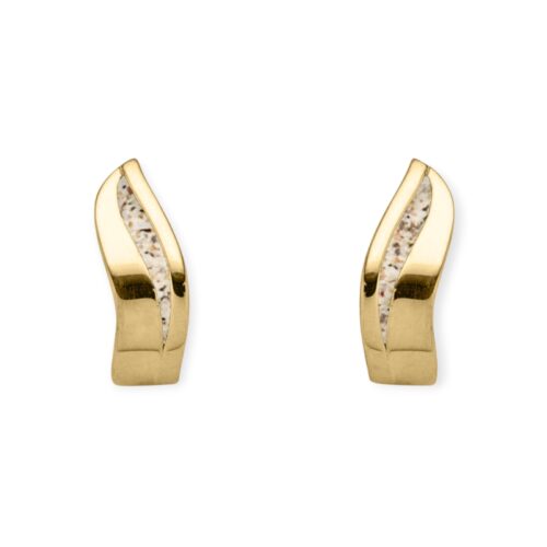 DUR Schmuck Creole SILBERSCHWEIF Strandsand Silber 925/- vergoldet (O5499)