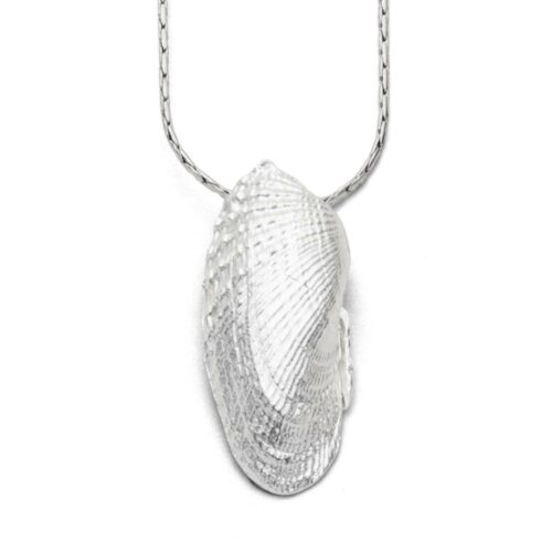 DUR Schmuck Anhänger ENGELSFLÜGEL-MUSCHEL Silber 925/- anlaufgeschützt (P3587)