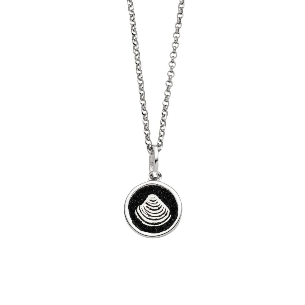 DUR Schmuck Kette VENUS 2.0 Lavasand Silber 925/- rhodiniert 42cm (K2676)