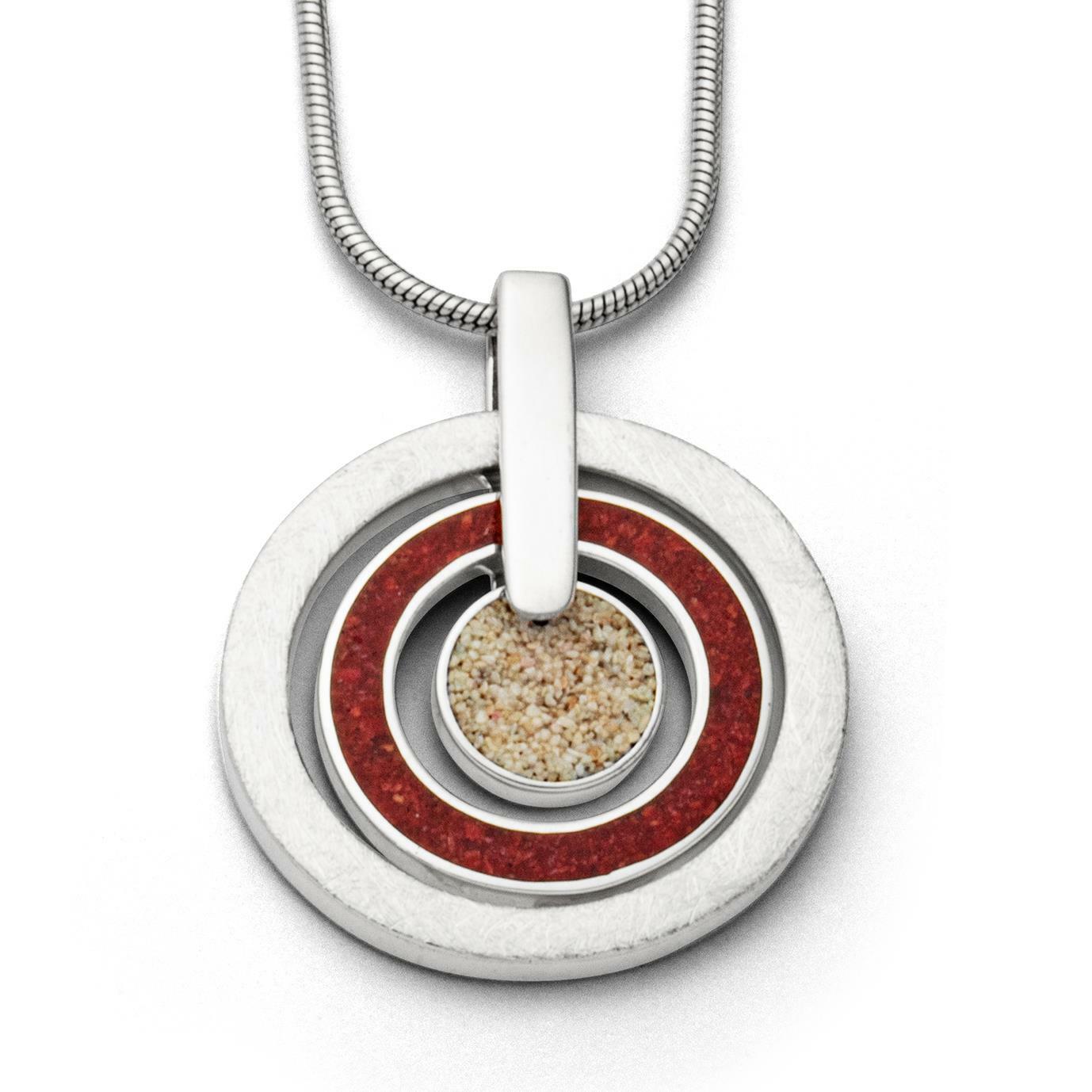 DUR Schmuck Anhänger ROTER PIRAT Strandsand, Koralle, Silber 925/- rhod. (P3575) – Bild 1