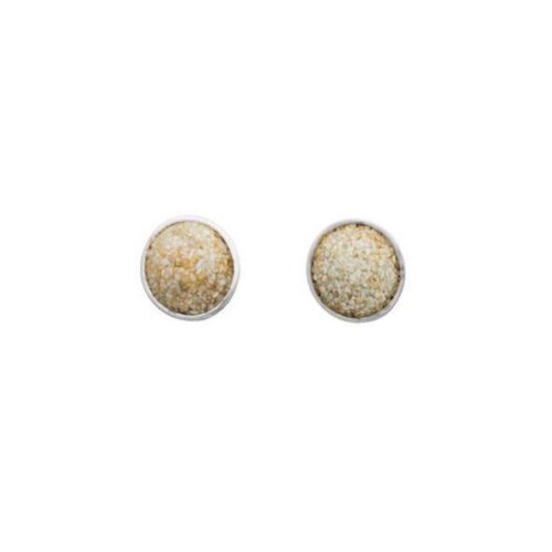 DUR Schmuck Strandsand Ohrstecker Sterling Silber 925/- rhodiniert (O4978)