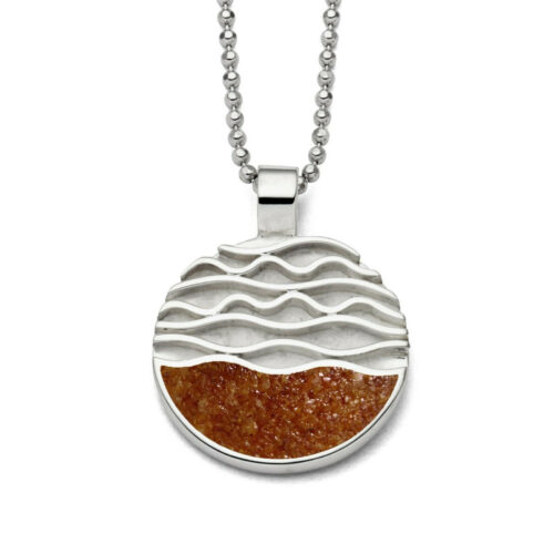 DUR Schmuck Anhänger STRANDWELLEN Bernstein, Silber 925/- rhodiniert (P3398)