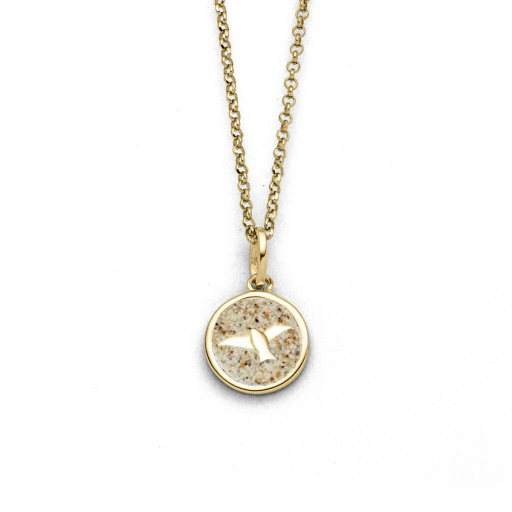 DUR Schmuck Kette FREIHEIT 2.0 Strandsand, Silber 925/- vergoldet (K2755)