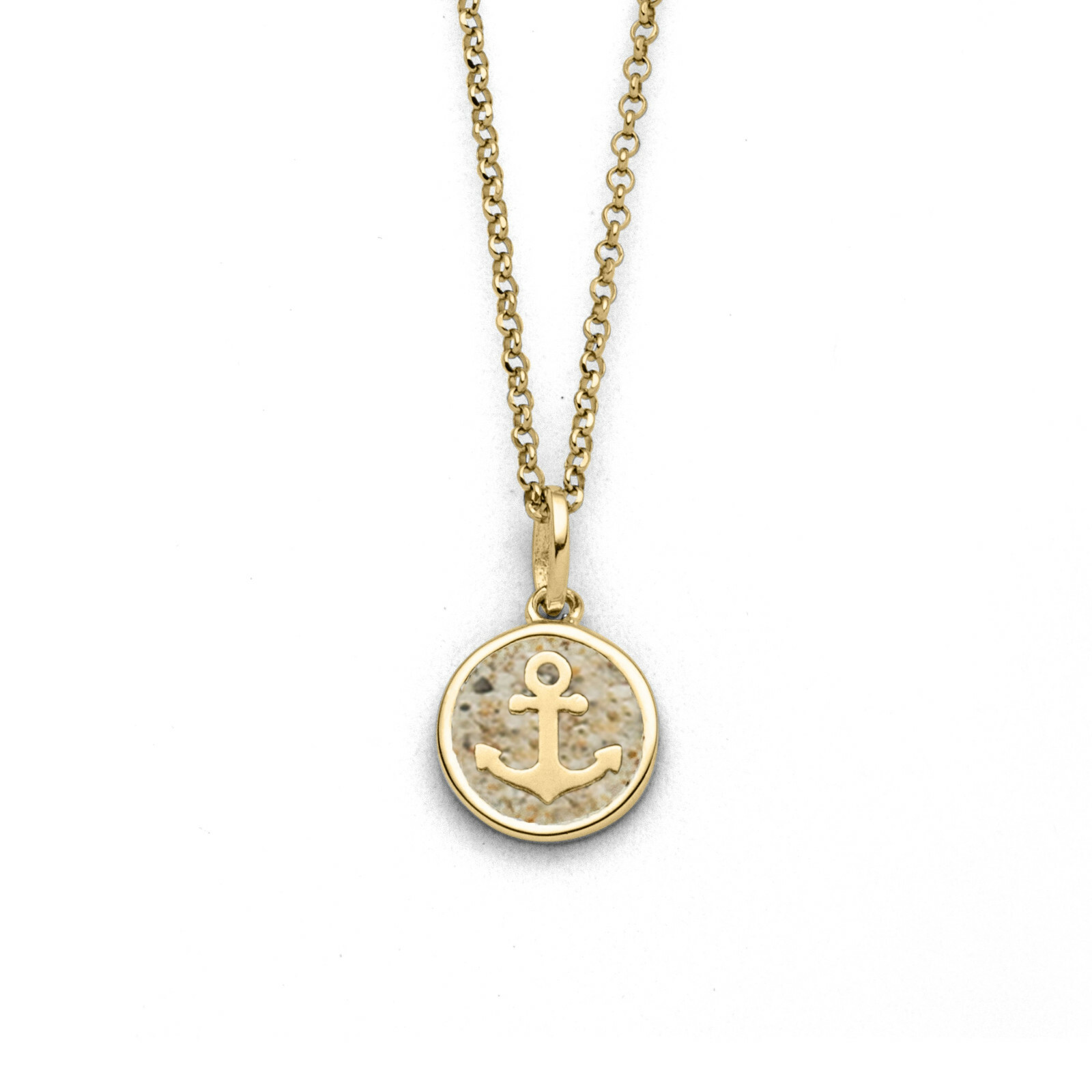 DUR Schmuck Kette HOFFNUNG 2.0 Strandsand, Silber 925/- vergoldet (K2756) – Bild 1