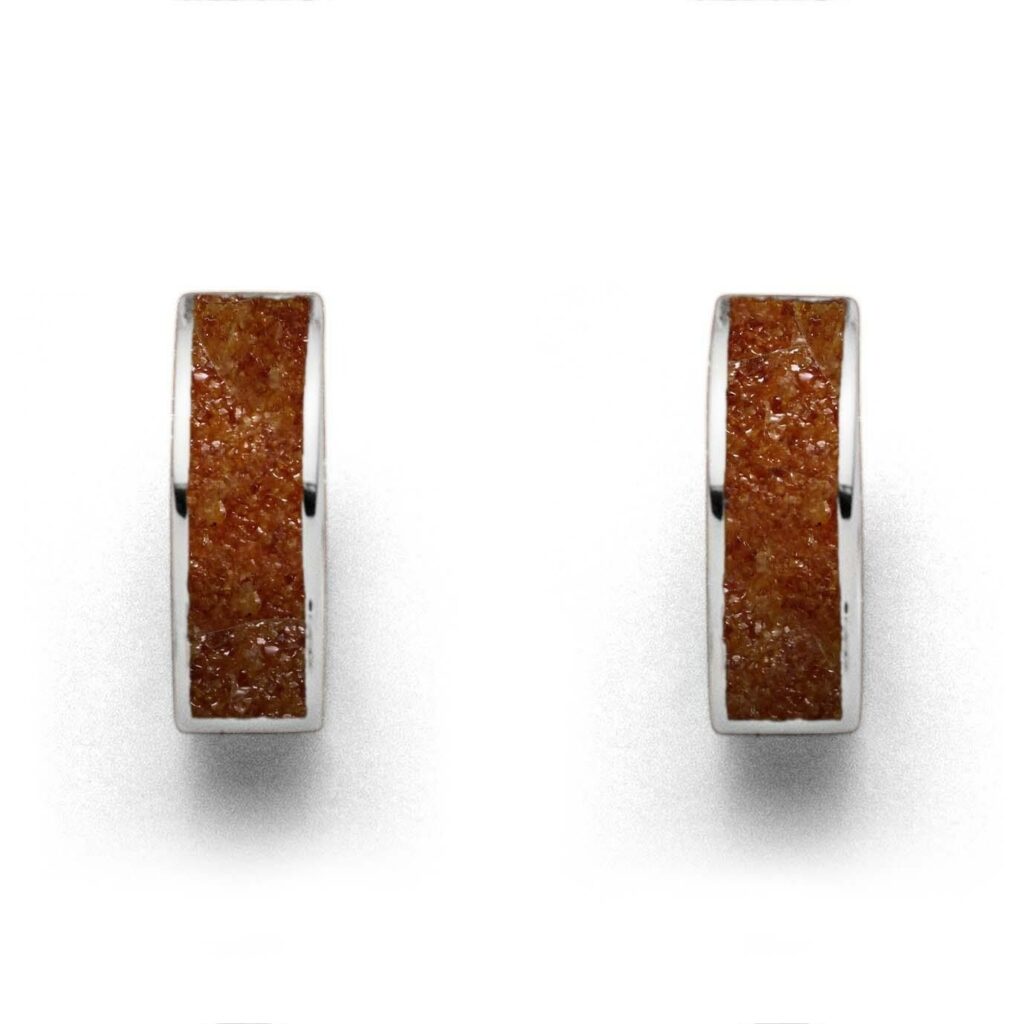 DUR Schmuck Creole MARINA breit Bernsteinsand, Silber 925/- rhodiniert (O5364)