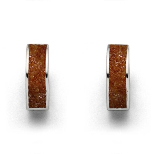 DUR Schmuck Creole MARINA breit Bernsteinsand, Silber 925/- rhodiniert (O5364)