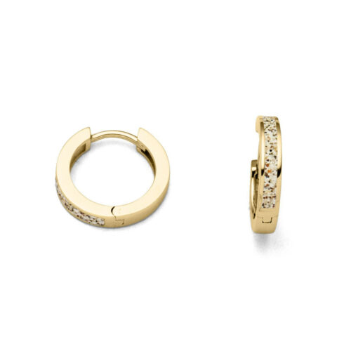 DUR Schmuck Creole MARINA Strandsand, Silber 925/- vergoldet (O5380)