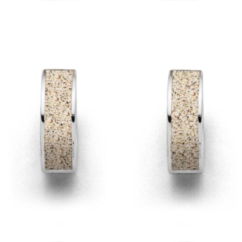 DUR Schmuck Creole MARINA breit Strandsand, Silber 925/- rhodiniert (O5362)