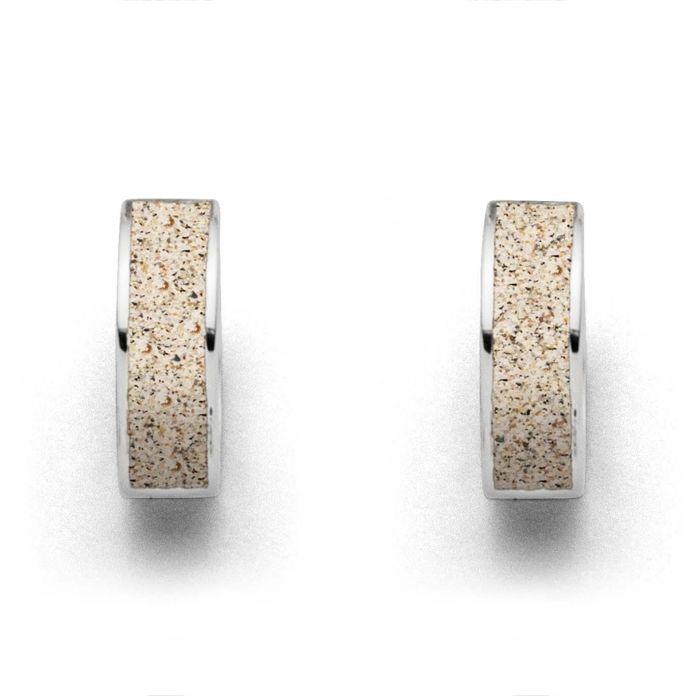 DUR Schmuck Creole MARINA breit Strandsand, Silber 925/- rhodiniert (O5362) – Bild 1