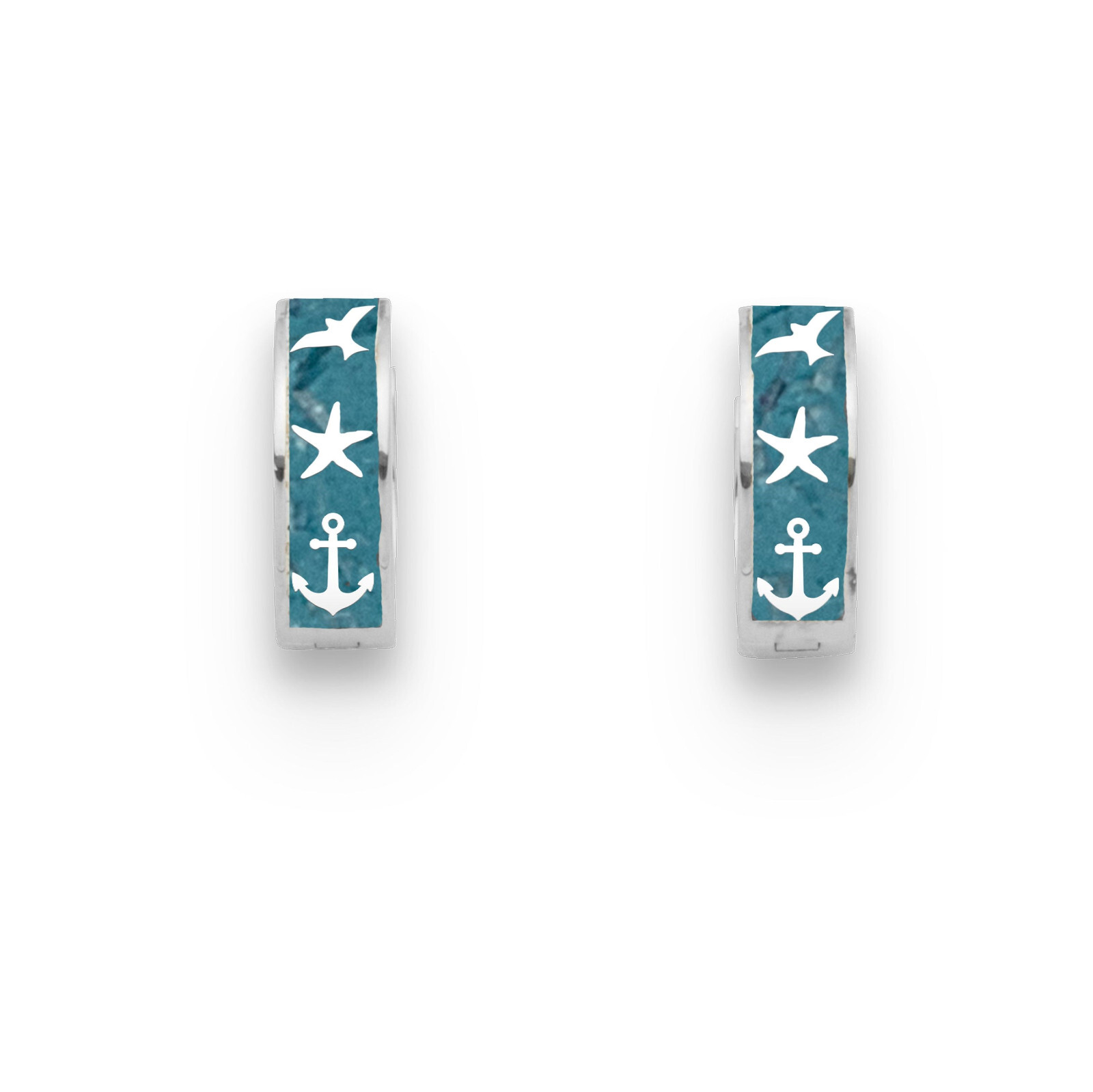 DUR Schmuck Creole MARITIM Steinsand (Kyanit), Silber 925/- rhodiniert (O5426) – Bild 1