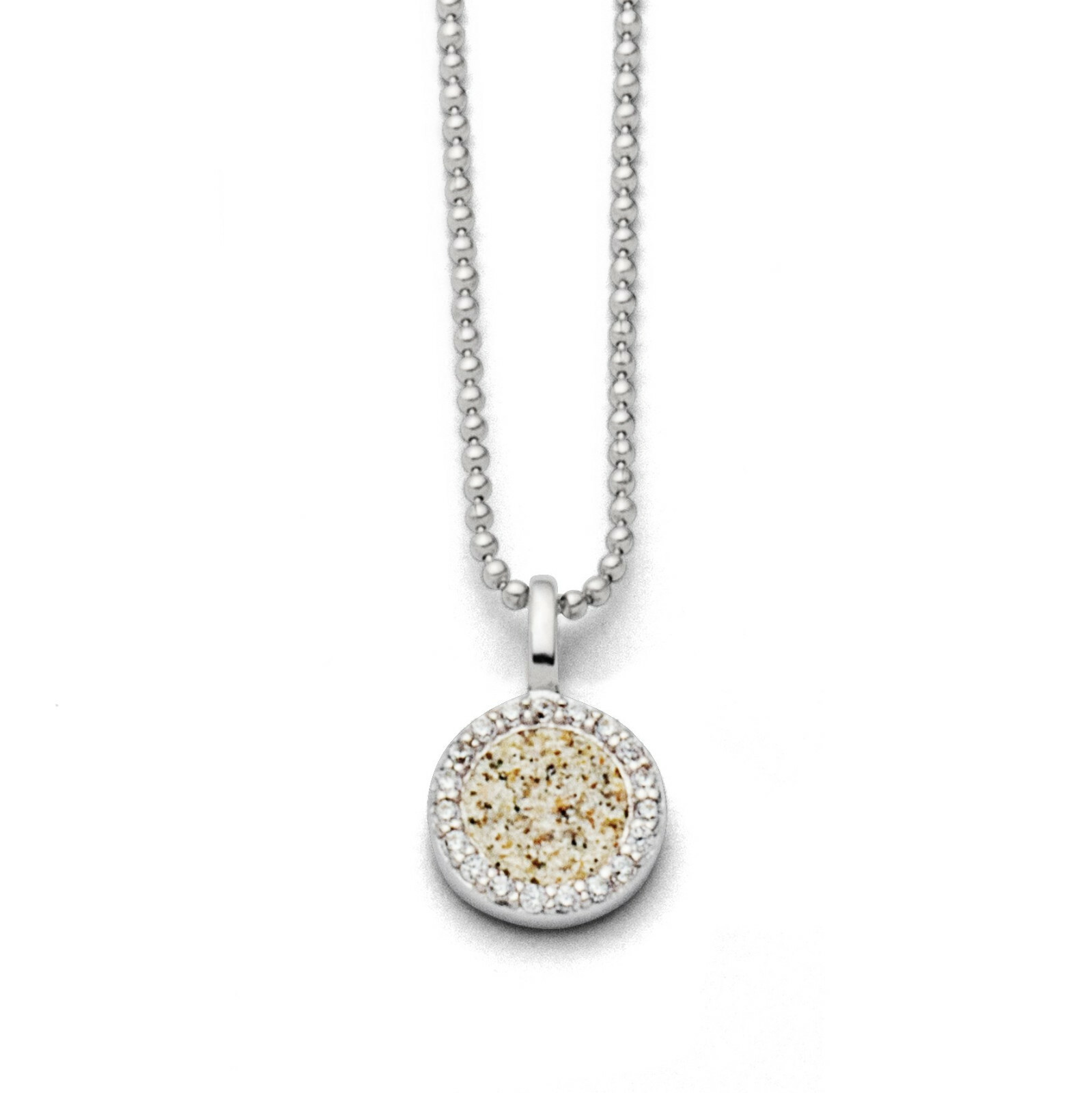 DUR Schmuck Kette WASSERFLIMMERN 2.0 Strandsand, Silber 925/- rhod. 42cm (K2710) – Bild 1