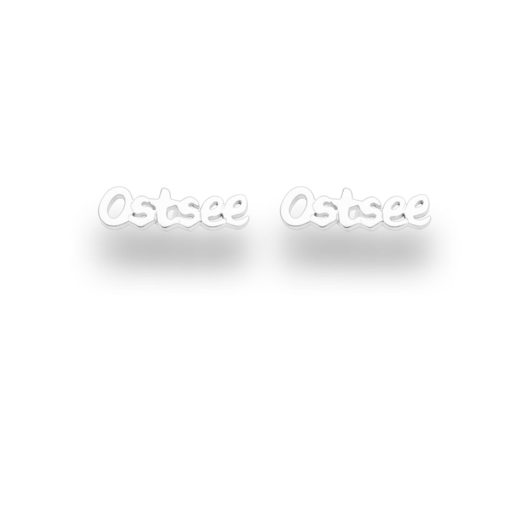 DUR Schmuck Ohrstecker OSTSEE, Silber 925/- rhodiniert (O5468)