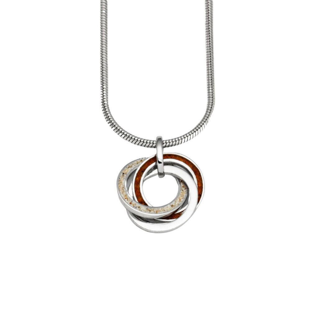 DUR Schmuck Anhänger MARINA 2.0 Strandsand, Bernstein, Silber 925/- (P3822)